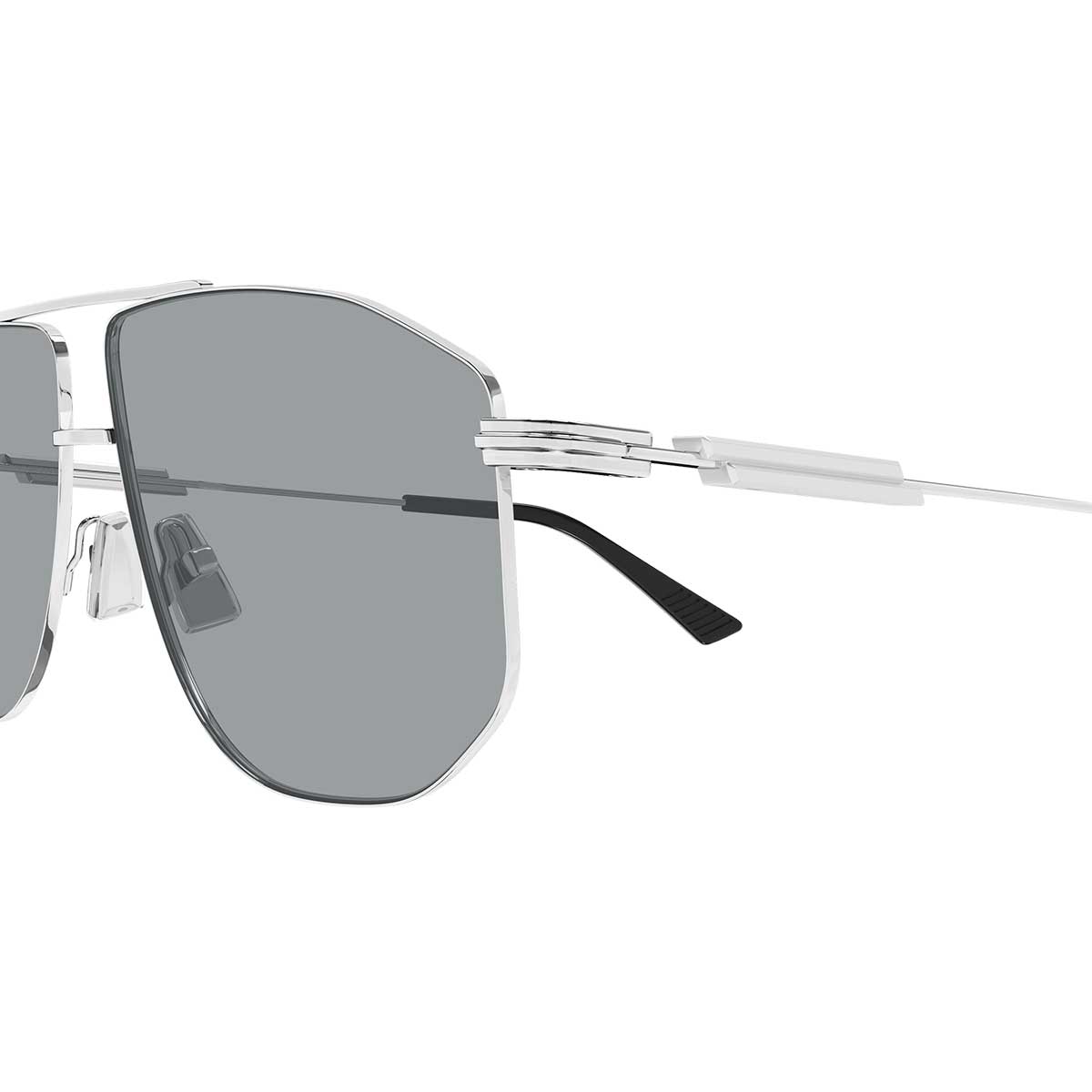 Bottega Veneta Occhiali da Sole BV1509S 005 Argento/Grigio Unisex 3