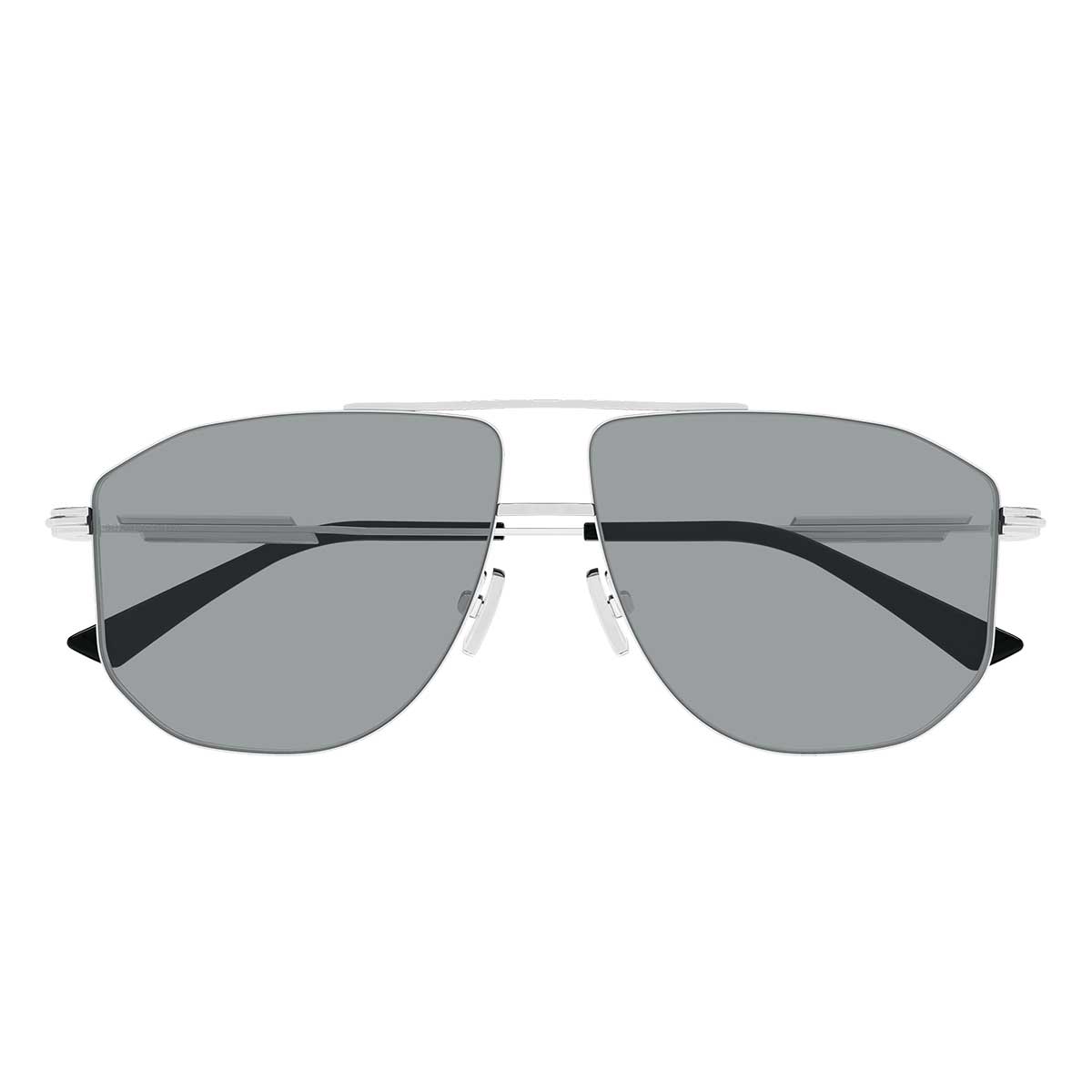 Bottega Veneta Occhiali da Sole BV1509S 005 Argento/Grigio Unisex