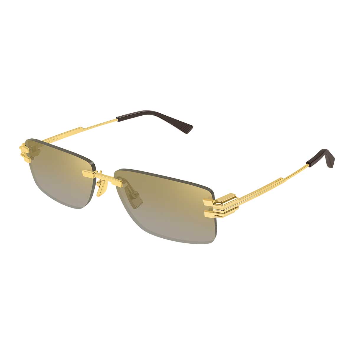 Bottega Veneta Occhiali da Sole BV1511S 002 Oro/Grigio Unisex 2