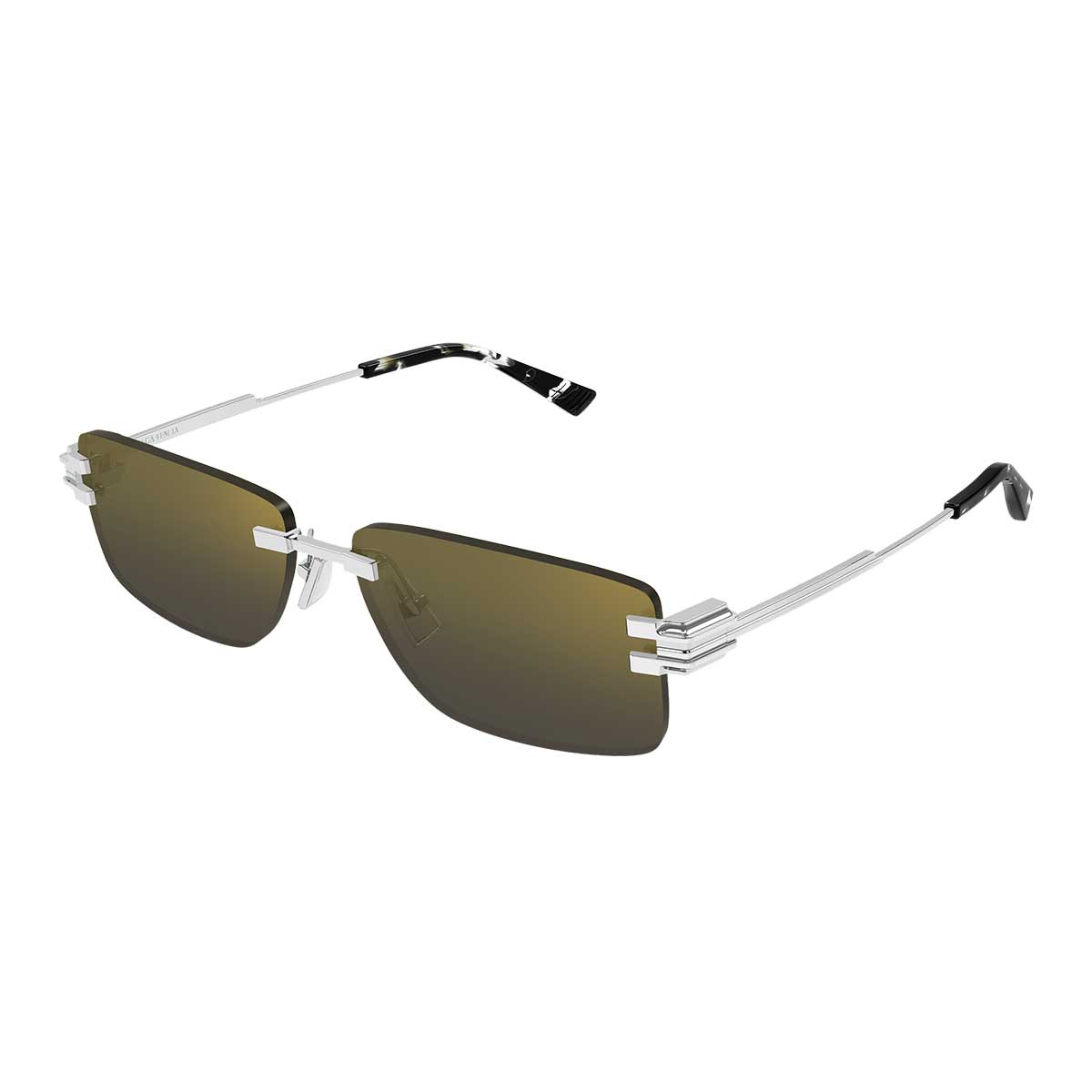 Bottega Veneta Occhiali da Sole BV1511S 003 Argento/Grigio Fumo Unisex 2