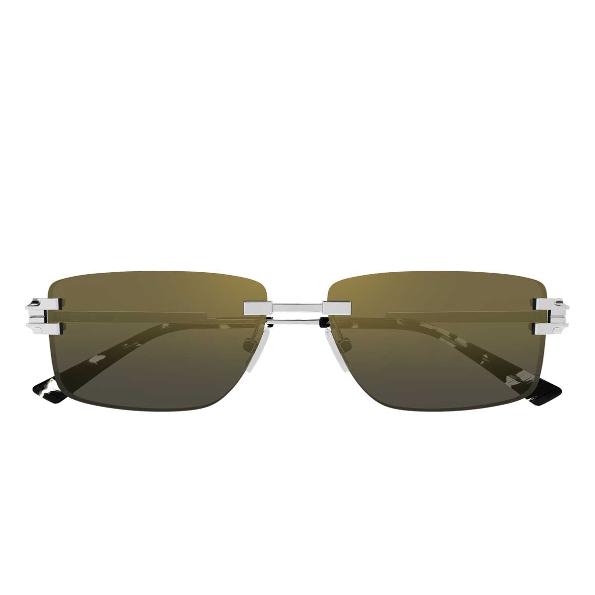 Bottega Veneta Occhiali da Sole BV1511S 003 Argento/Grigio Fumo Unisex