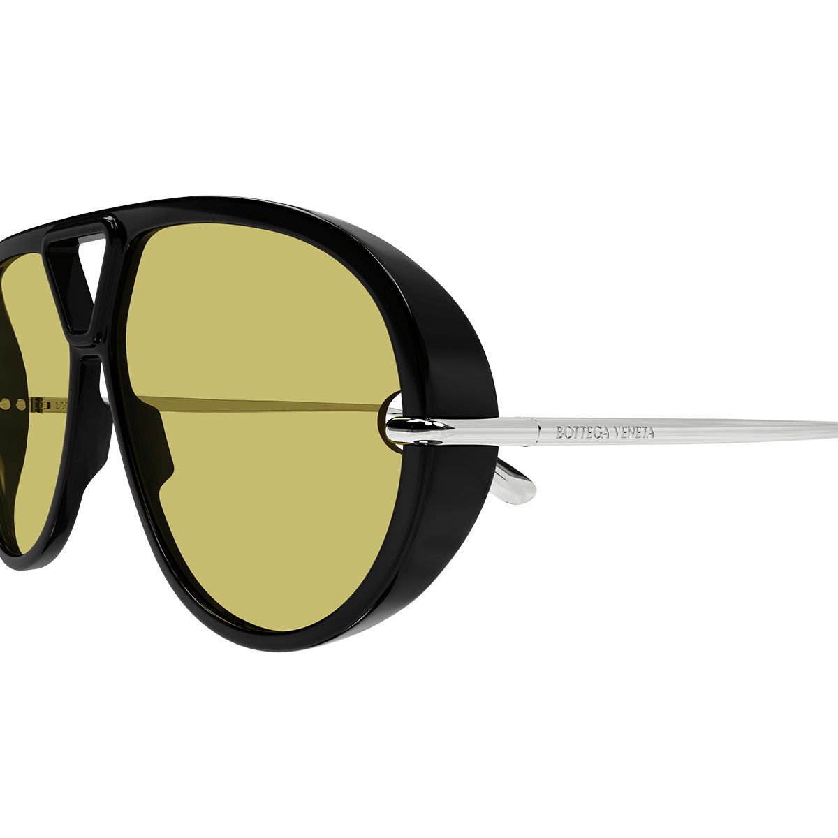 Bottega Veneta Occhiali da Sole BV1274S 002 NeroArgento/Giallo Unisex