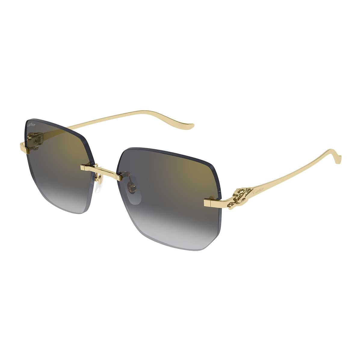 Cartier Occhiali da Sole CT0549S 001 Oro/Grigio Donna 2
