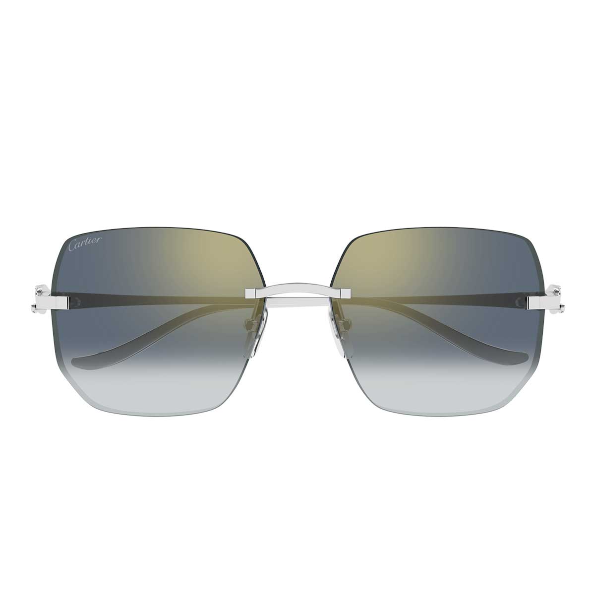 Cartier Occhiali da Sole CT0549S 003 Argento/Blu Donna