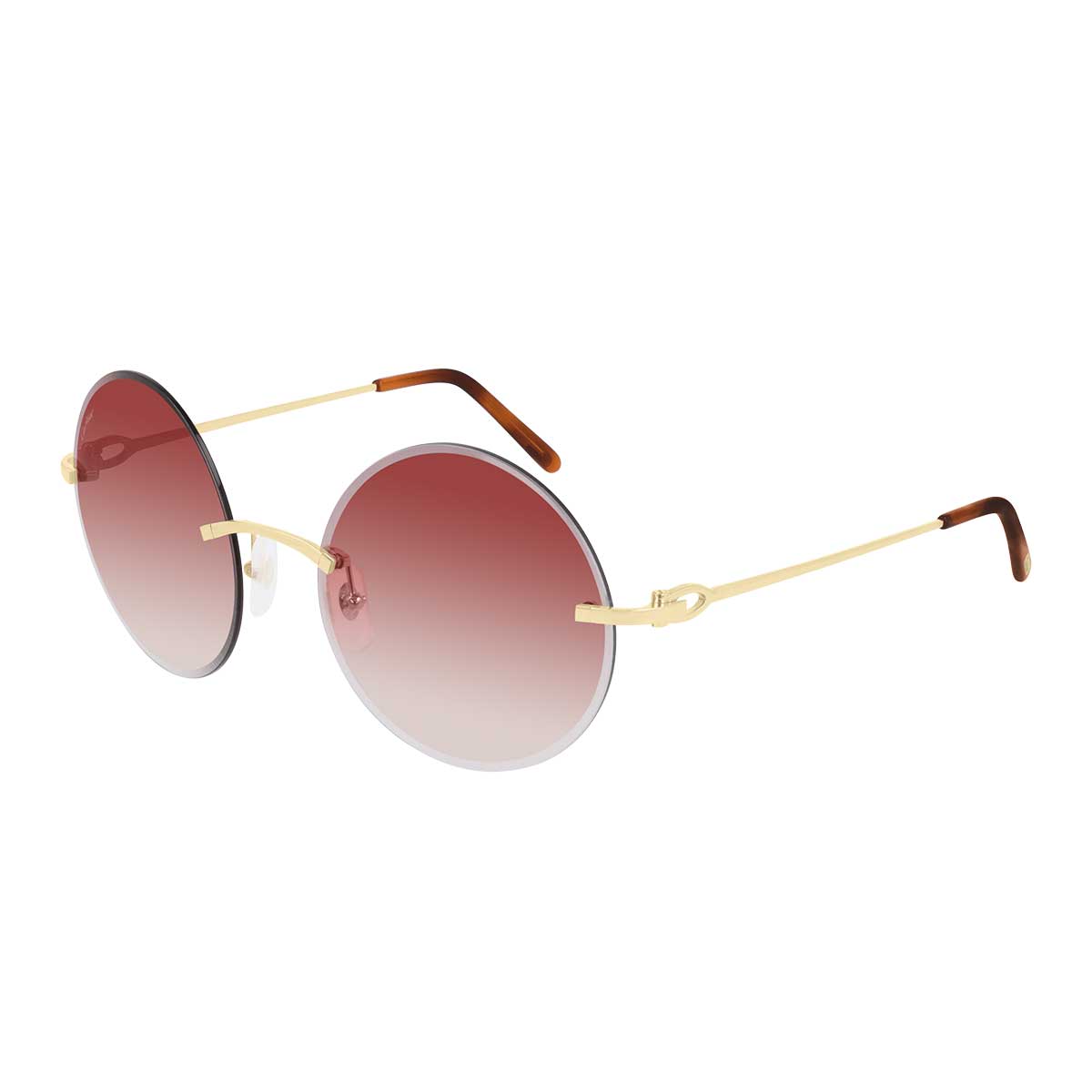 Cartier Occhiali da Sole CT0002RS 001 Oro/Arancione Donna