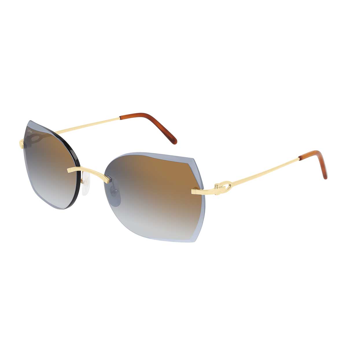 Cartier Occhiali da Sole CT0004RS 001 Oro/Bronzo Donna