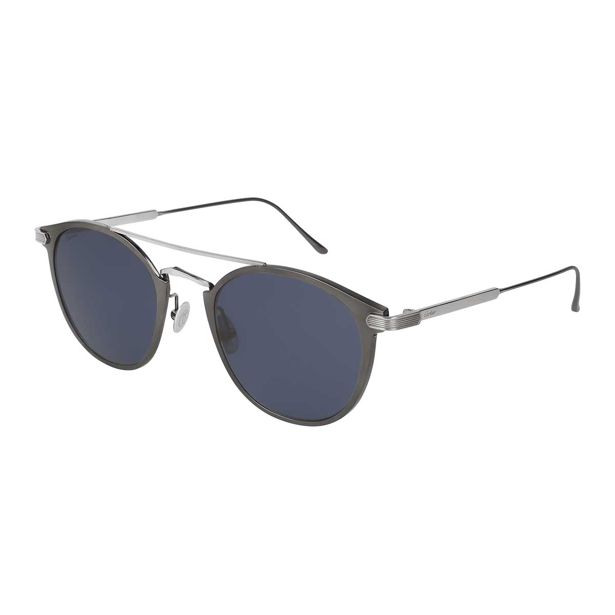 Cartier Occhiali da Sole CT0015S 006 Rutenio/Blu Unisex