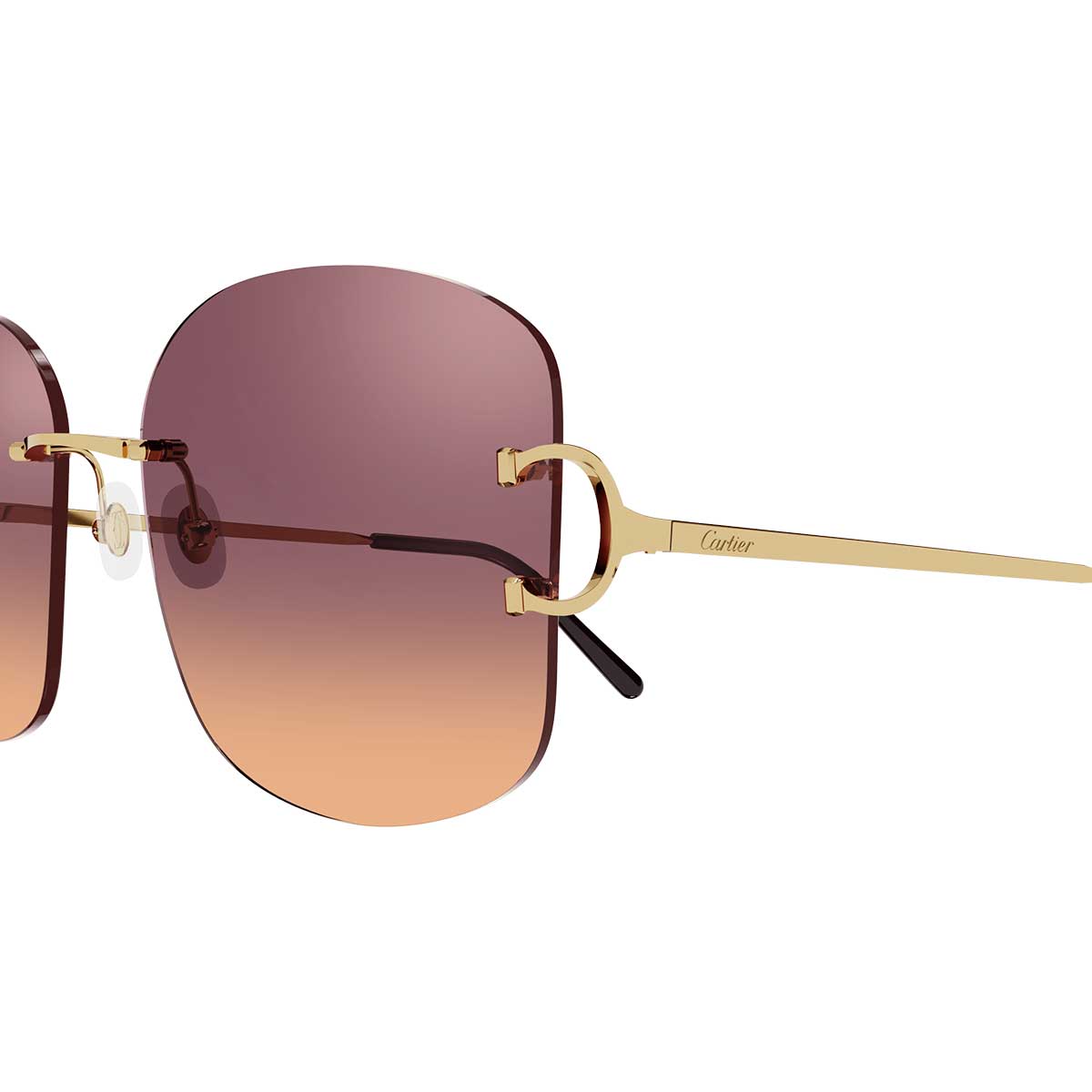 Cartier Occhiali da Sole CT0037RS 002 Oro/Rosso Donna