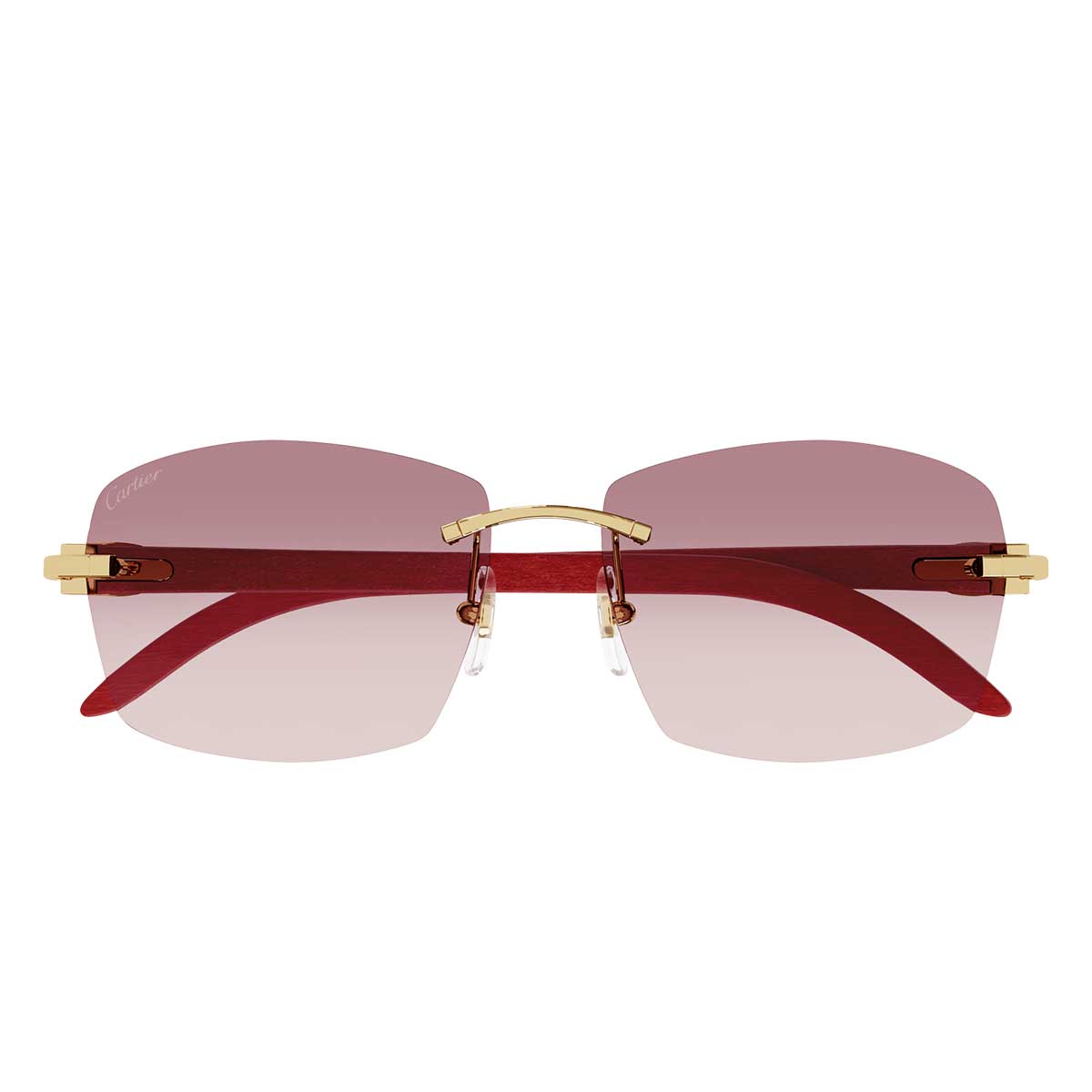 Cartier Occhiali da Sole CT0039RS 001 OroRosso/Rosso Uomo