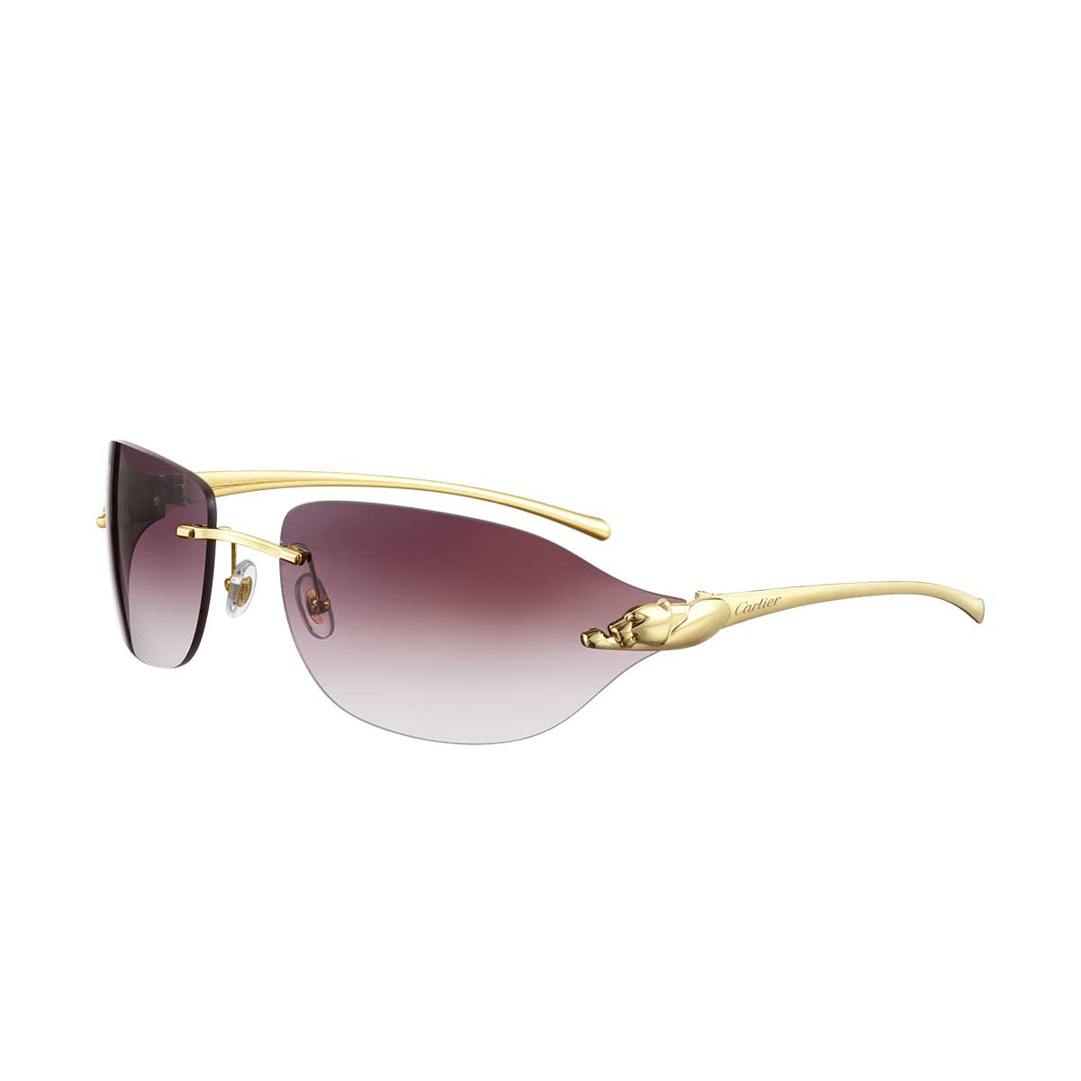 Cartier Occhiali da Sole CT0068S 001 Oro/Viola Unisex