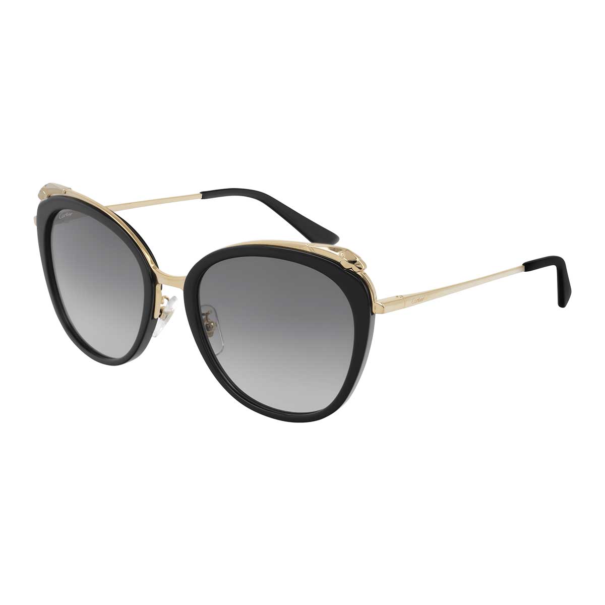 Cartier Occhiali da Sole CT0150SA 001 Nero/Grigio Donna