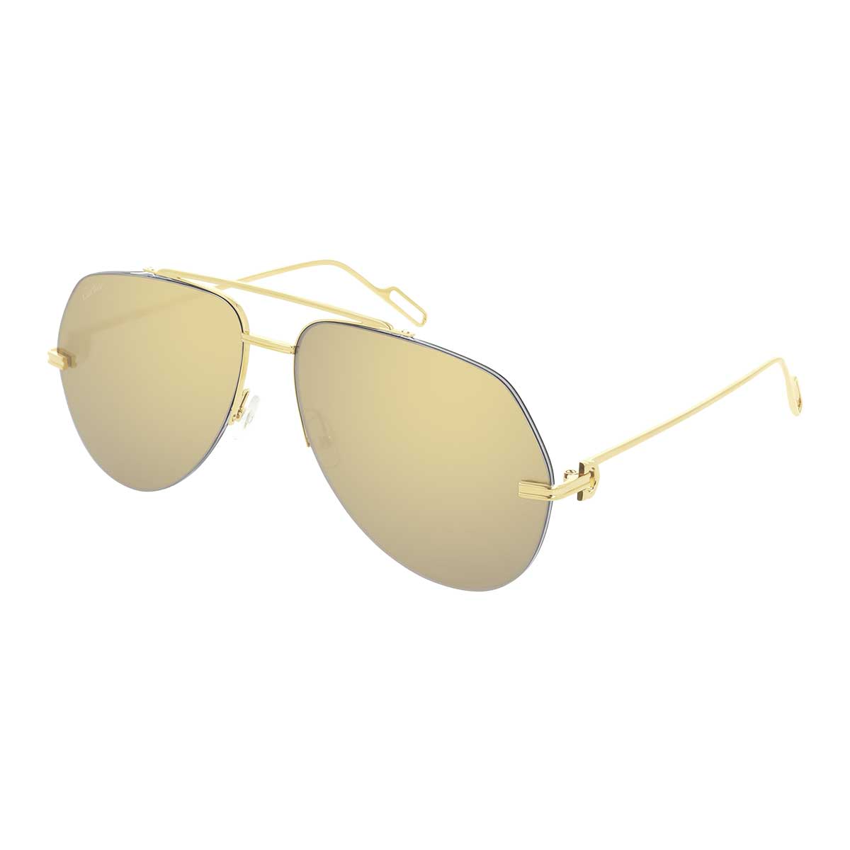Cartier Occhiali da Sole CT0170S 003 Oro/Oro Unisex