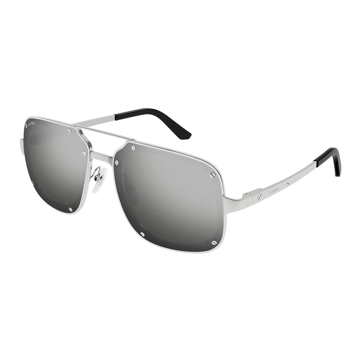 Cartier Occhiali da Sole CT0194S 005 Argento/Argento Uomo 2