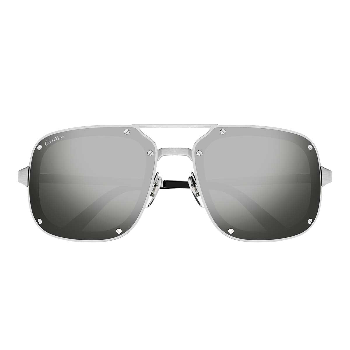 Cartier Occhiali da Sole CT0194S 005 Argento/Argento Uomo