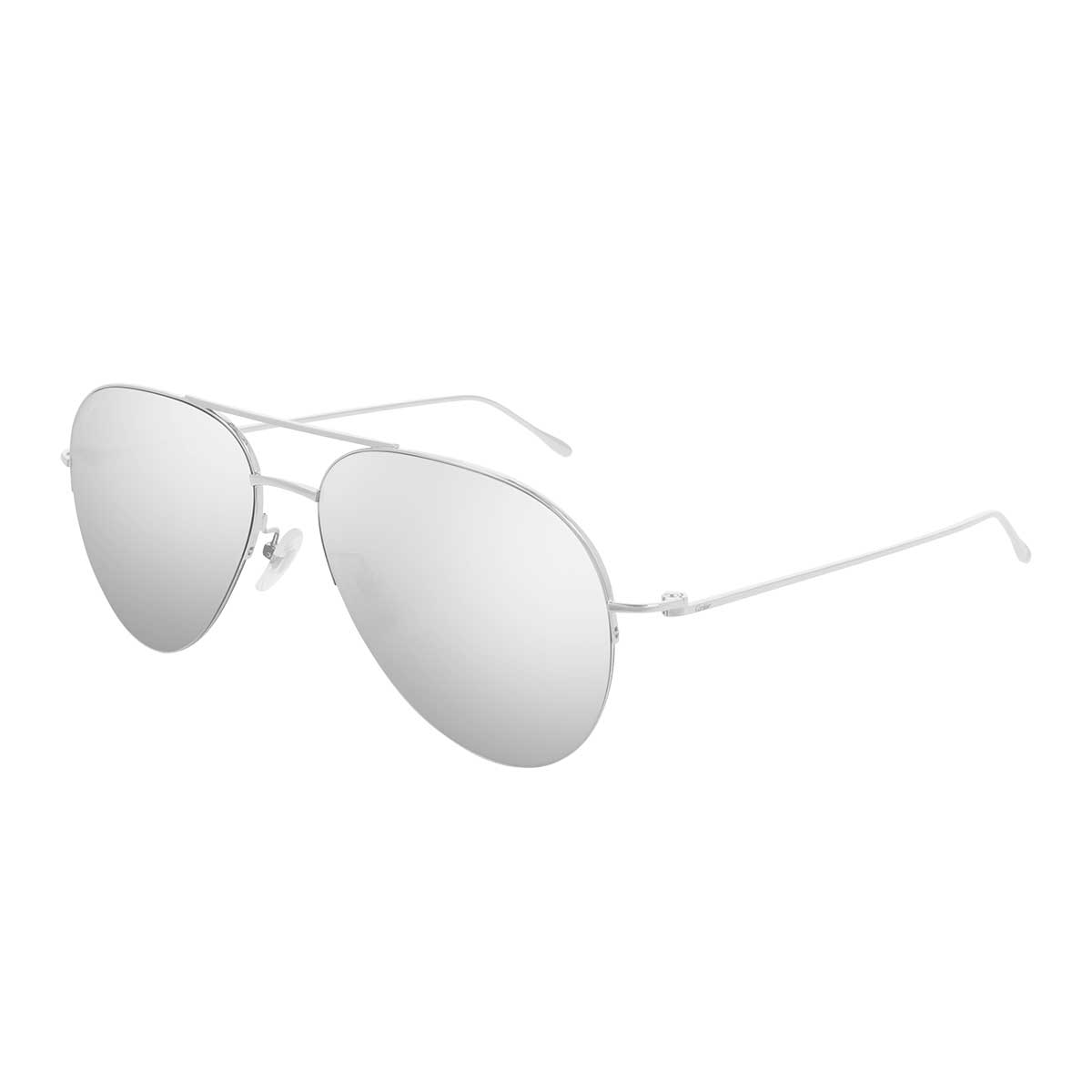 Cartier Occhiali da Sole CT0237S 002 Argento/Argento Unisex