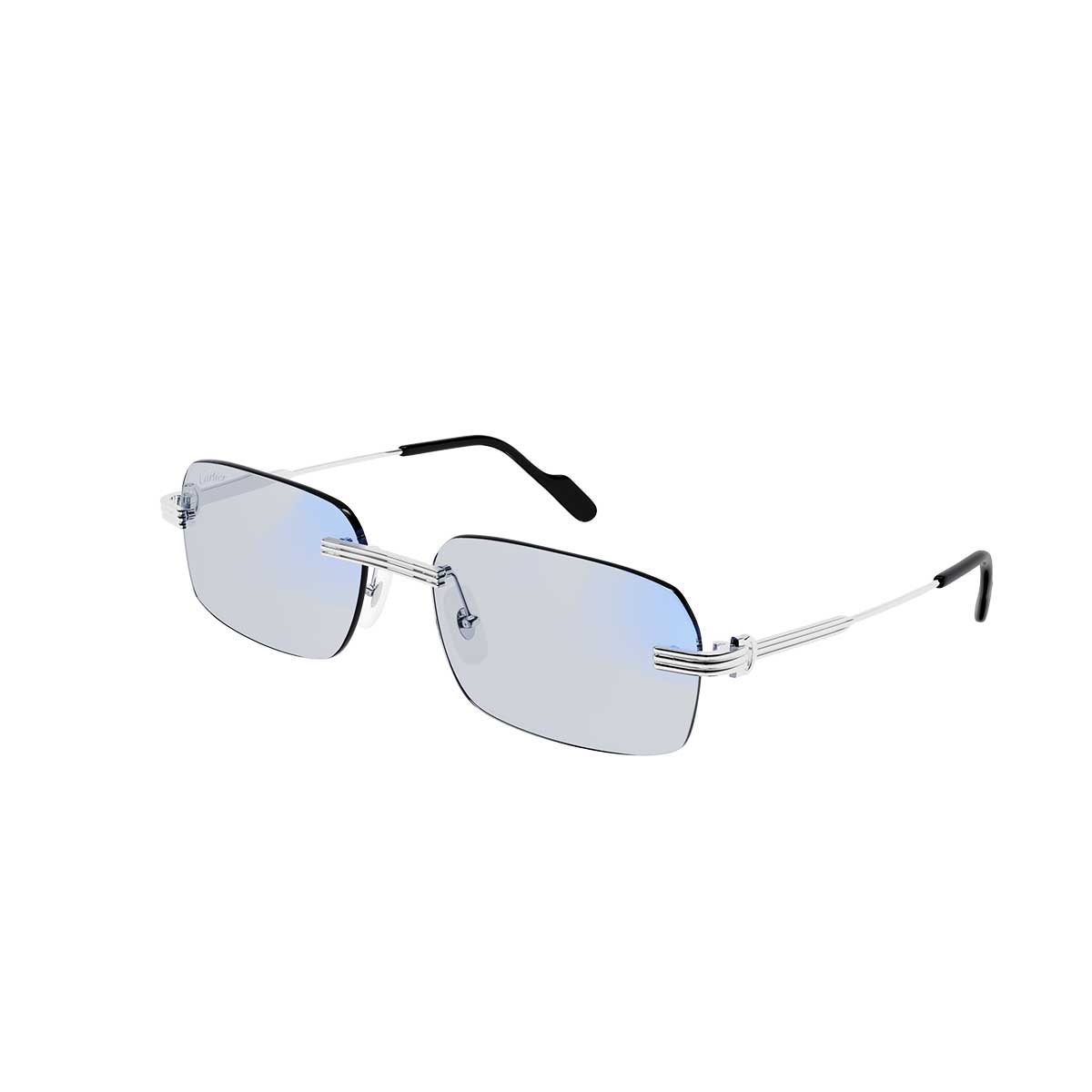 Cartier Occhiali da Sole CT0271S 005 Argento/Azzurro Uomo Fotocromatici 2