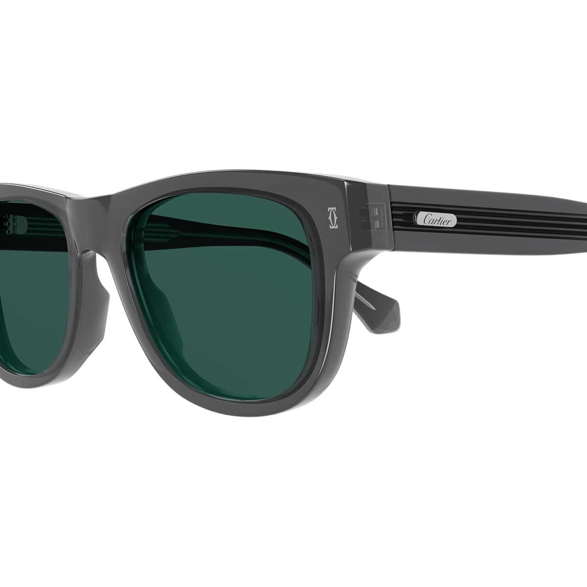 Cartier Occhiali da Sole CT0277S 005 Grigio/Verde Uomo