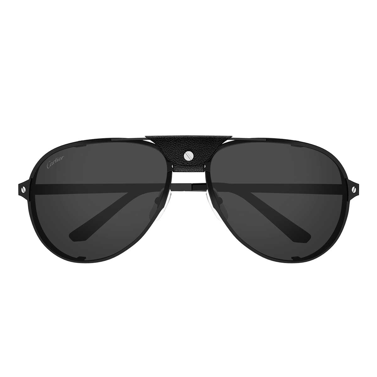 Cartier Occhiali da Sole CT0296S 003 Nero/Grigio Fumo Uomo Polarizzati