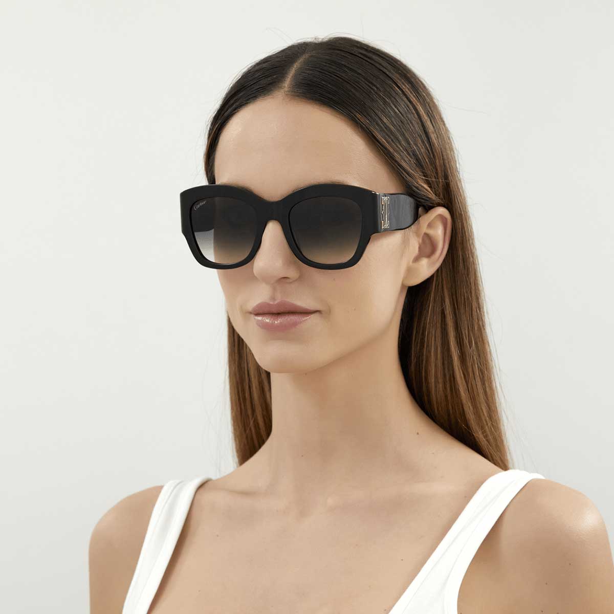 Cartier Occhiali da Sole CT0304S 001 Nero/Grigio Donna 4
