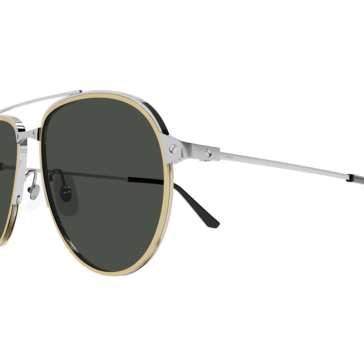 Cartier Occhiali da Sole CT0325S 005 Argento/Grigio Uomo Polarizzati 3