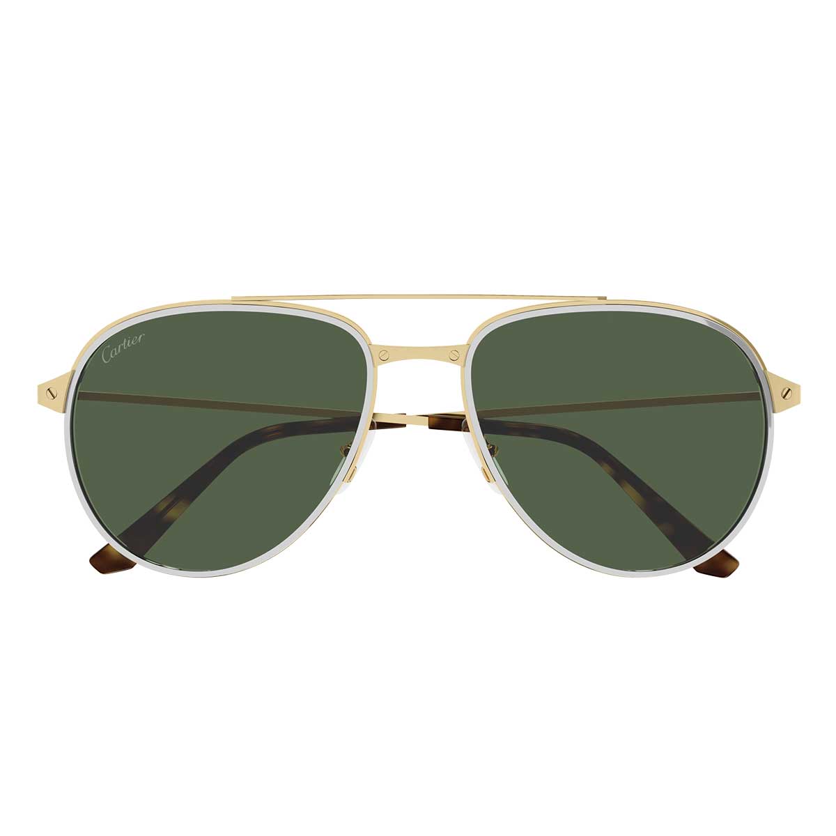 Cartier Occhiali da Sole CT0325S 006 Oro/Verde Uomo Polarizzati