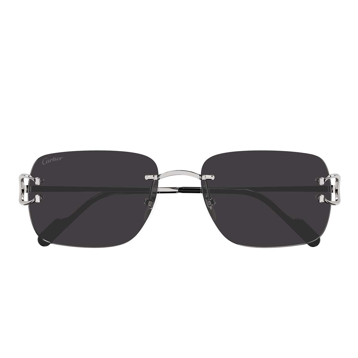 Cartier Occhiali da Sole CT0330S 001 Argento/Grigio Uomo
