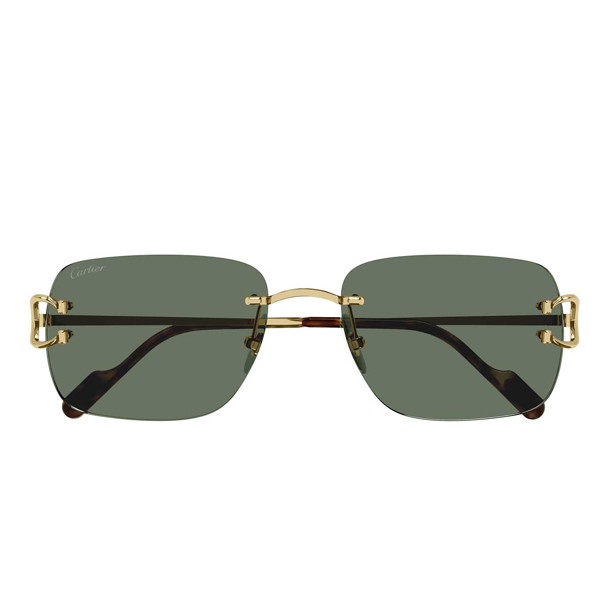 Cartier Occhiali da Sole CT0330S 002 Oro/Verde Uomo