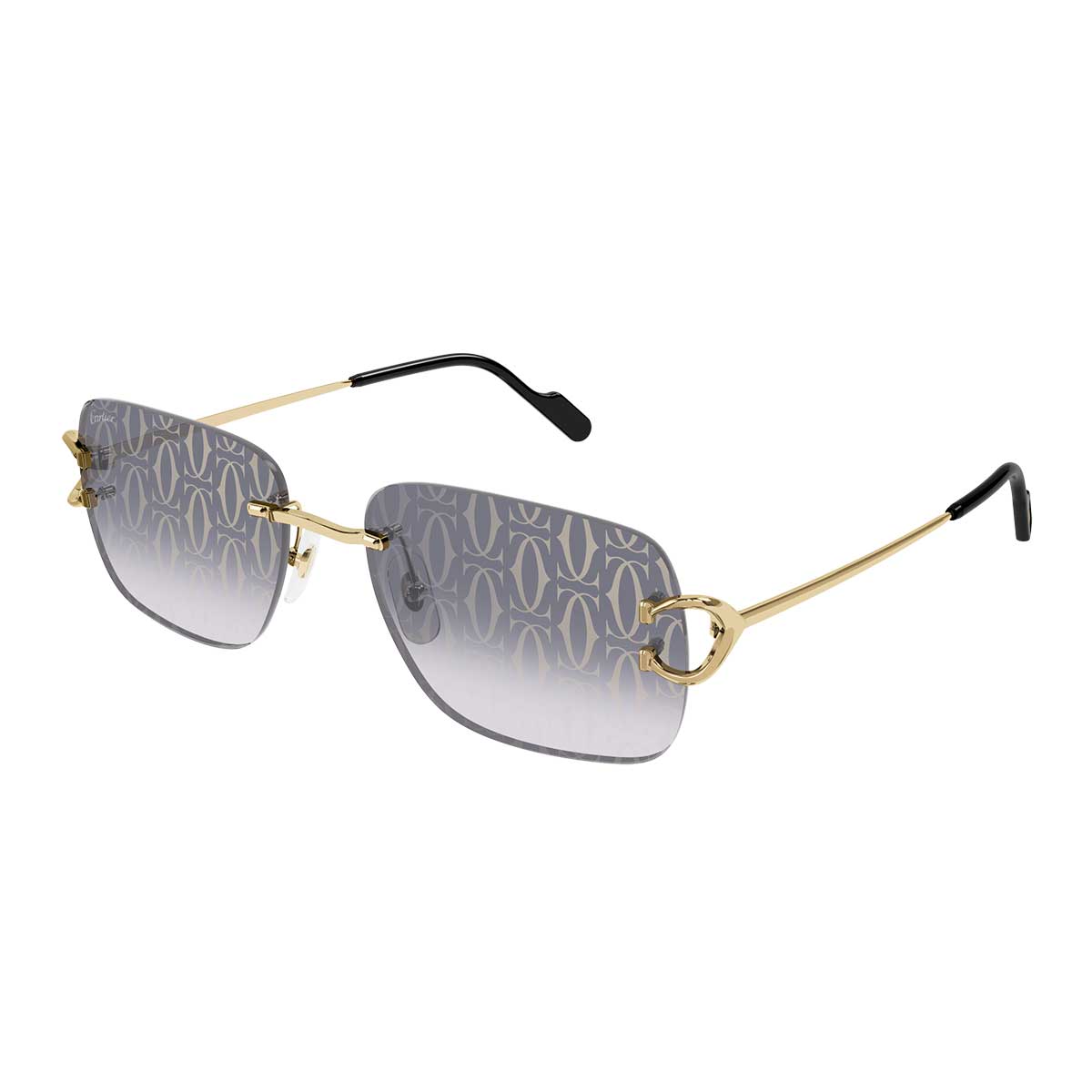 Cartier Occhiali da Sole CT0330S 008 Oro/Grigio Uomo 2