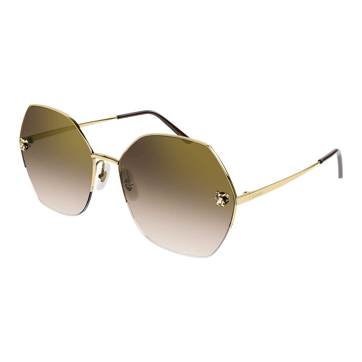 Cartier Occhiali da Sole CT0332S 002 Oro/Marrone Donna 2