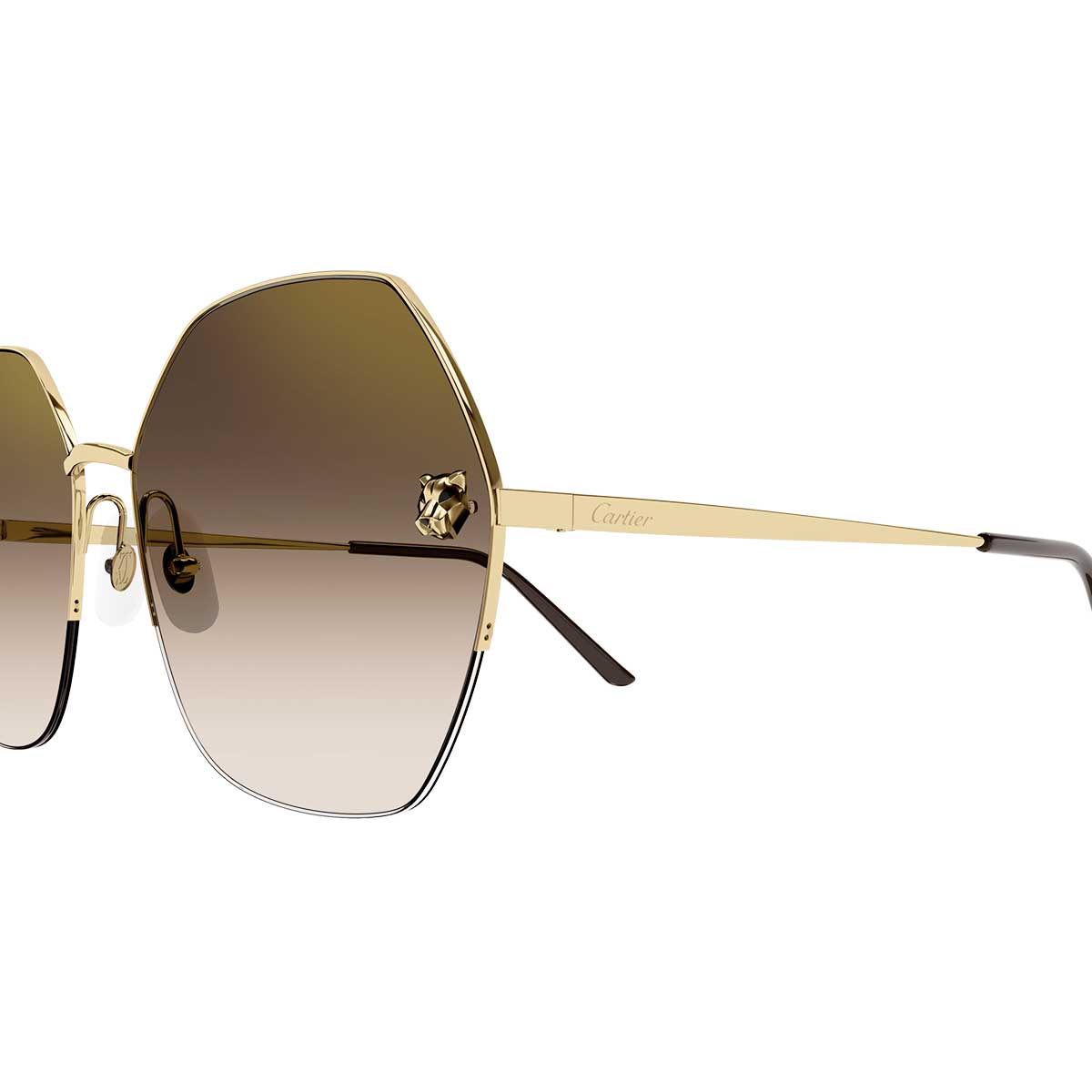 Cartier Occhiali da Sole CT0332S 002 Oro/Marrone Donna 3