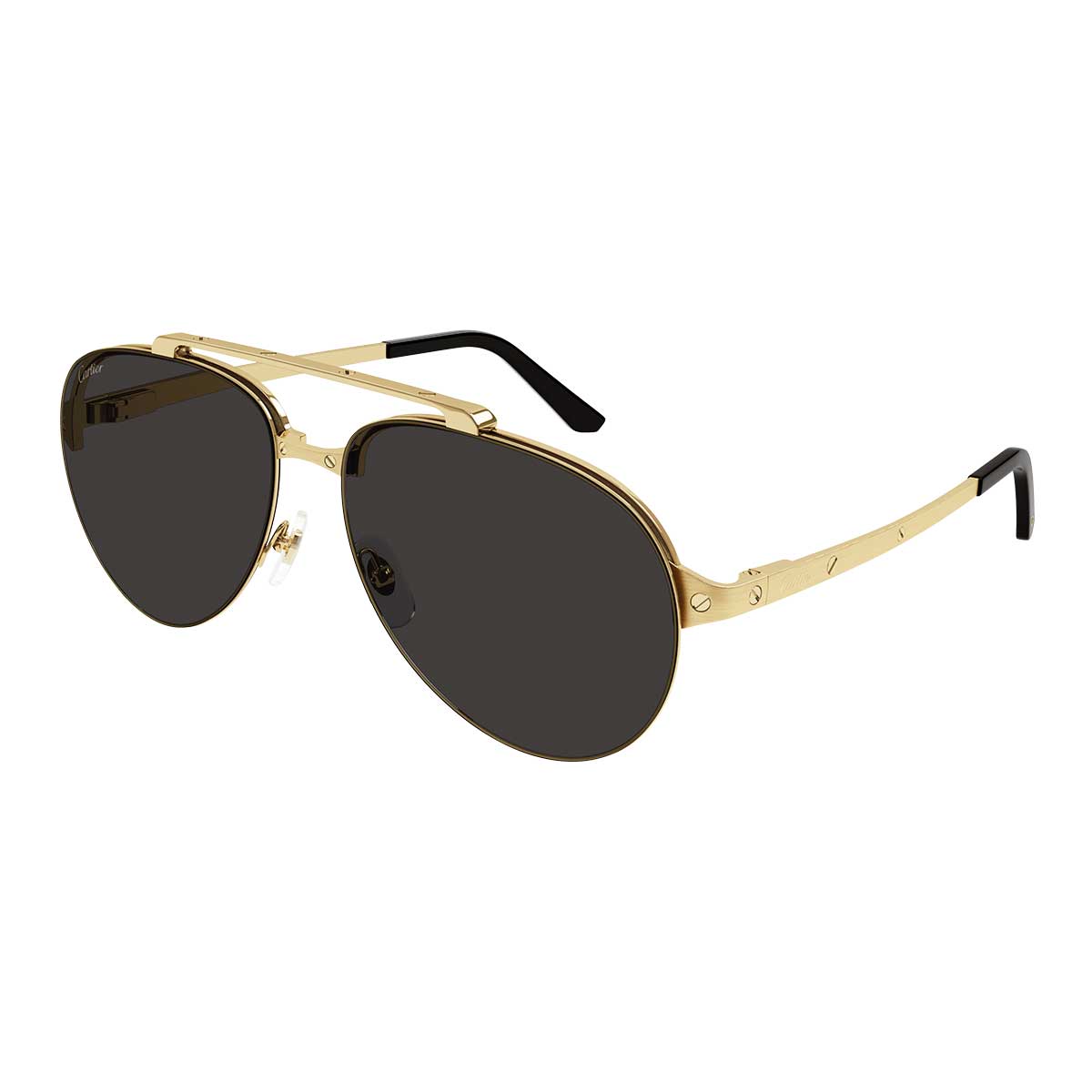 Cartier Occhiali da Sole CT0354S 001 Oro/Grigio Uomo 2