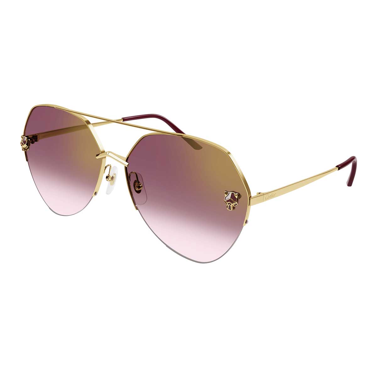 Cartier Occhiali da Sole CT0355S 003 Oro/Rosso Donna 2
