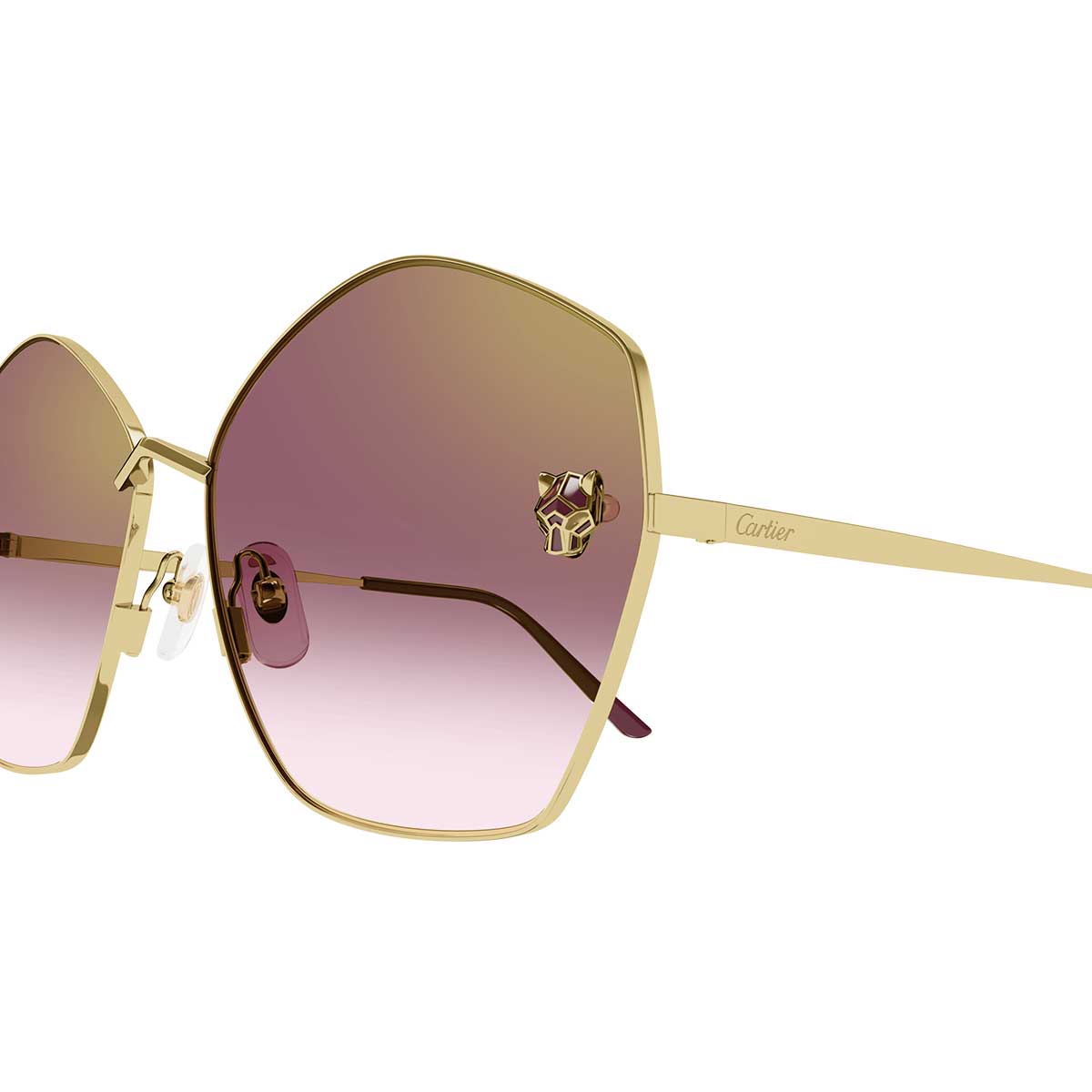 Cartier Occhiali da Sole CT0356S 003 Oro/Rosso Donna 3