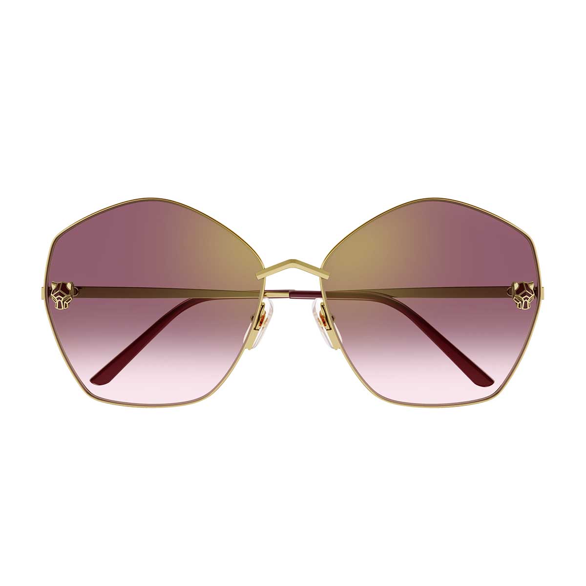 Cartier Occhiali da Sole CT0356S 003 Oro/Rosso Donna
