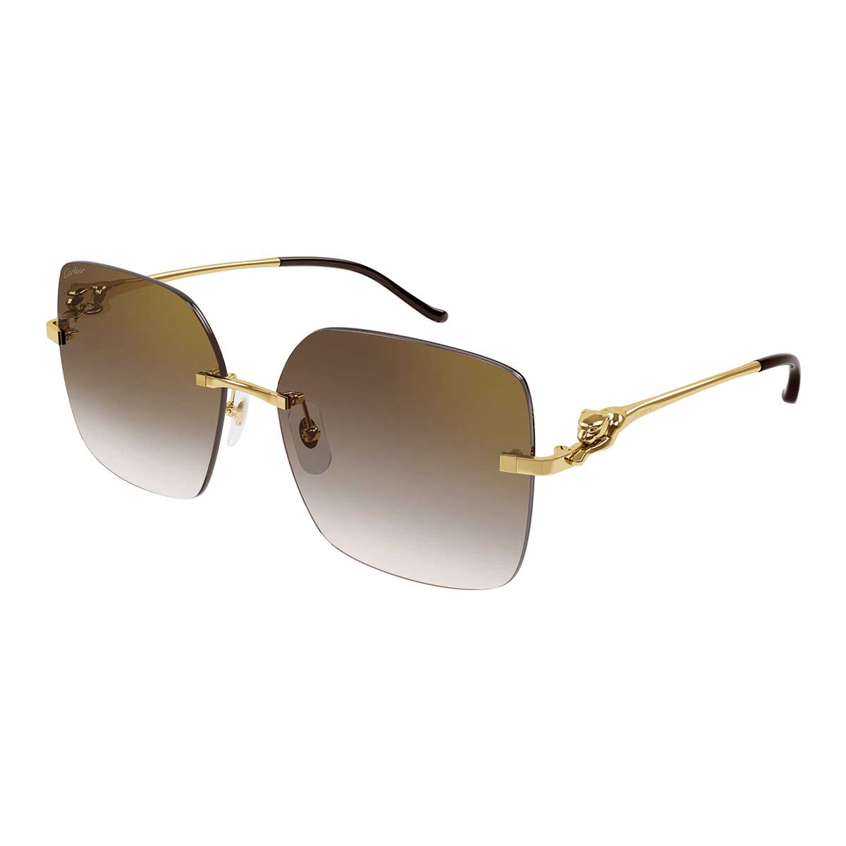 Cartier Occhiali da Sole CT0359S 002 Oro/Marrone Donna 2