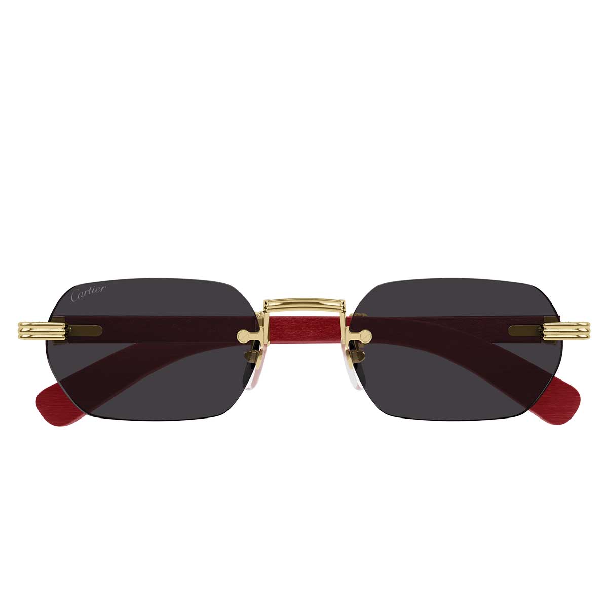 Cartier Occhiali da Sole CT0362S 004 OroRosso/Grigio Uomo