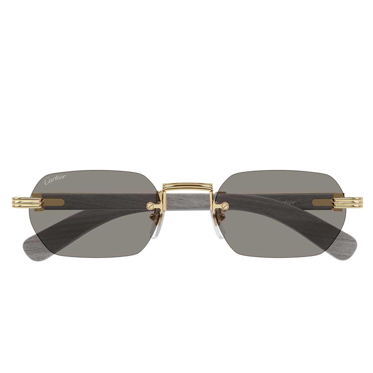 Cartier Occhiali da Sole CT0362S 005 OroGrigio/Grigio Uomo