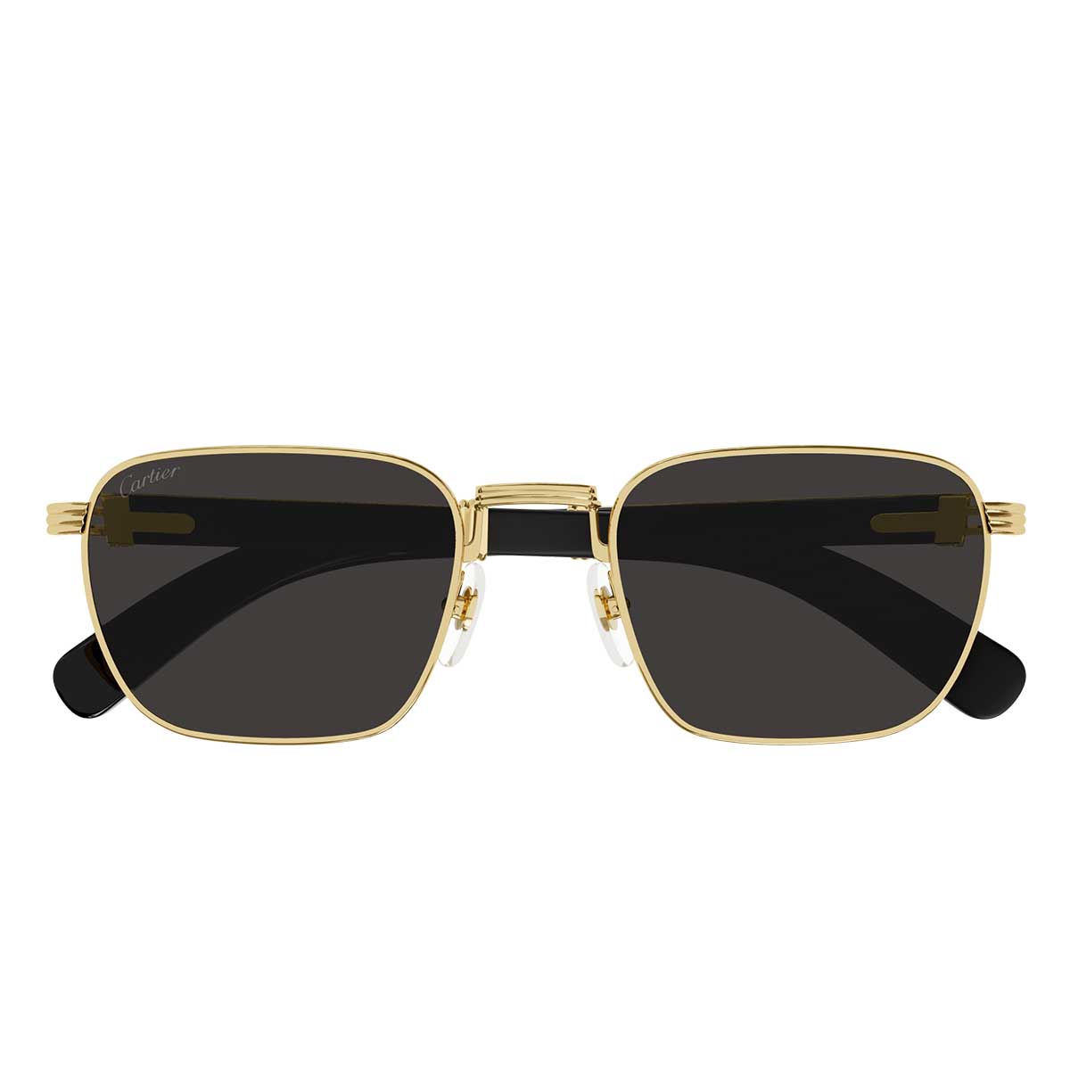 Cartier Occhiali da Sole CT0363S 001 OroNero/Grigio Uomo