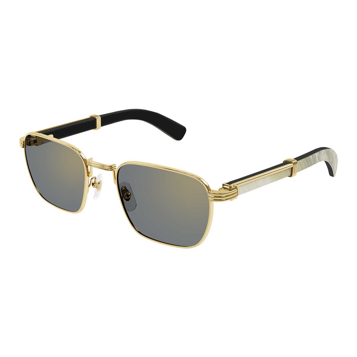 Cartier Occhiali da Sole CT0363S 003 OroBianco/Bronzo Uomo