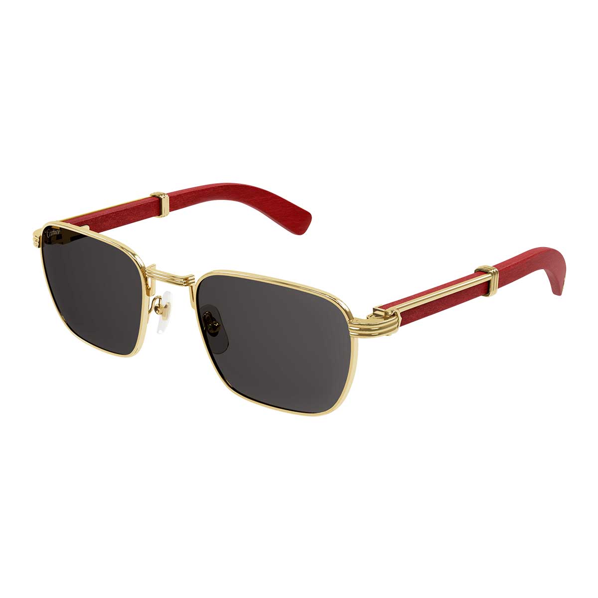 Cartier Occhiali da Sole CT0363S 004 OroRosso/Grigio Uomo
