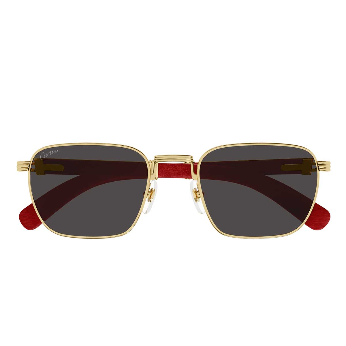 Cartier Occhiali da Sole CT0363S 004 OroRosso/Grigio Uomo