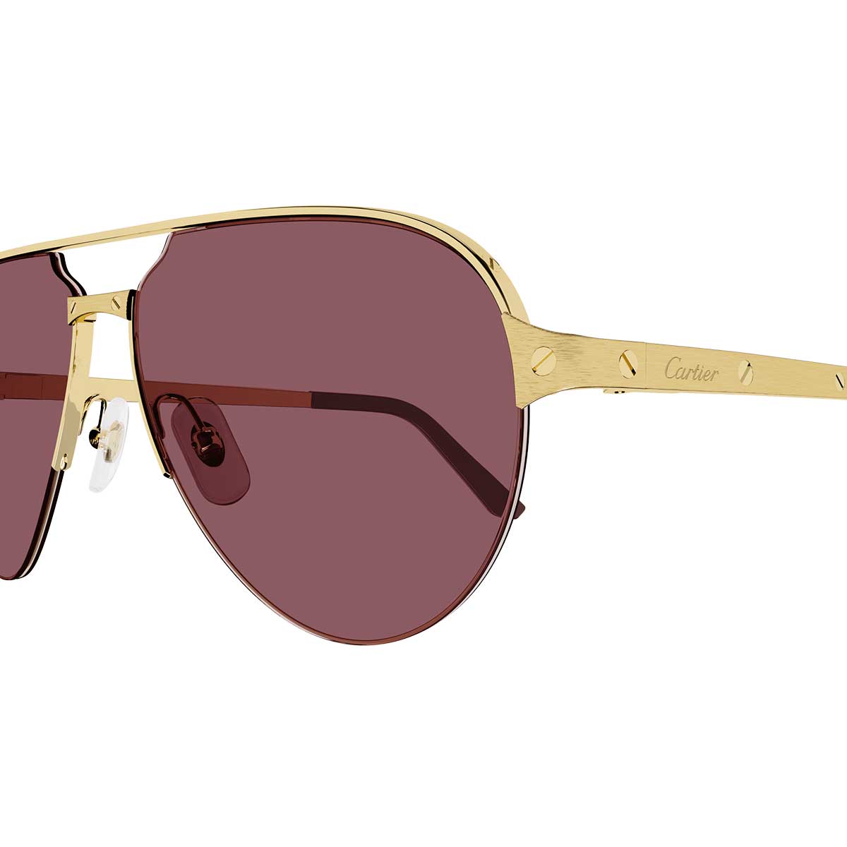 Cartier Occhiali da Sole CT0386S 004 Oro/Rosso Uomo