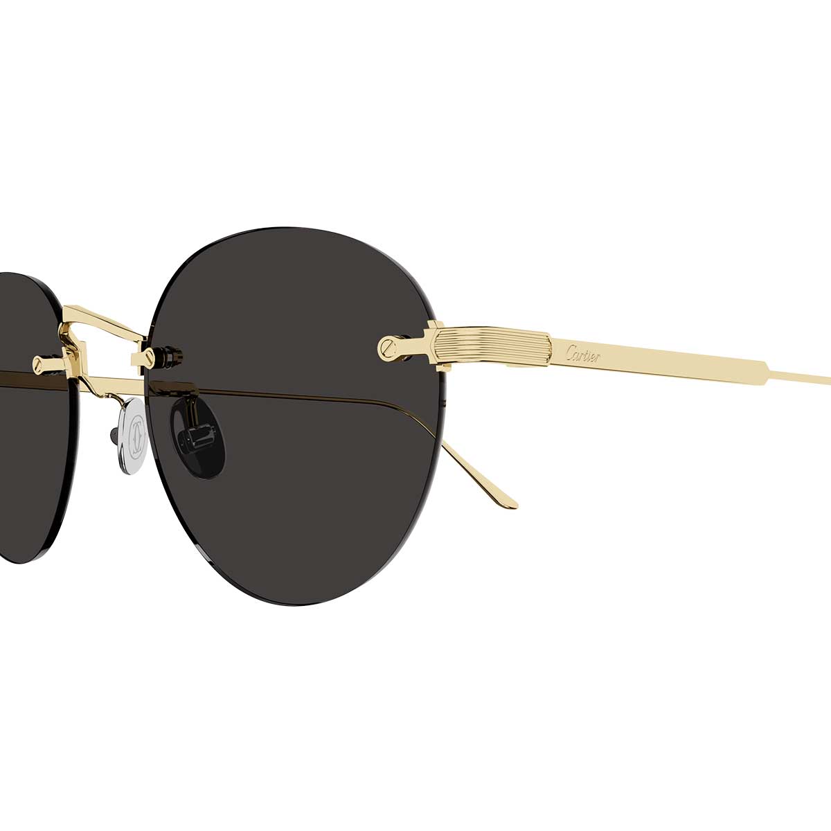 Cartier Occhiali da Sole CT0393S 002 Oro/Grigio Uomo 3