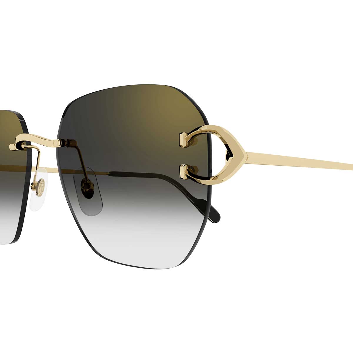 Cartier Occhiali da Sole CT0394S 001 Oro/Grigio Unisex 3