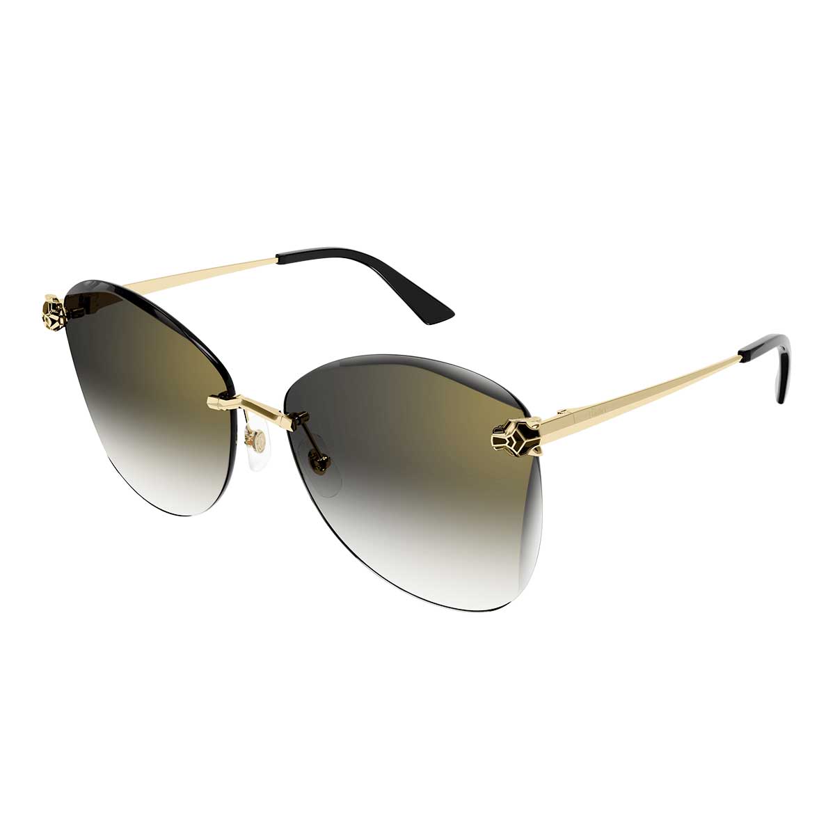 Cartier Occhiali da Sole CT0398S 001 Oro/Grigio Donna 2