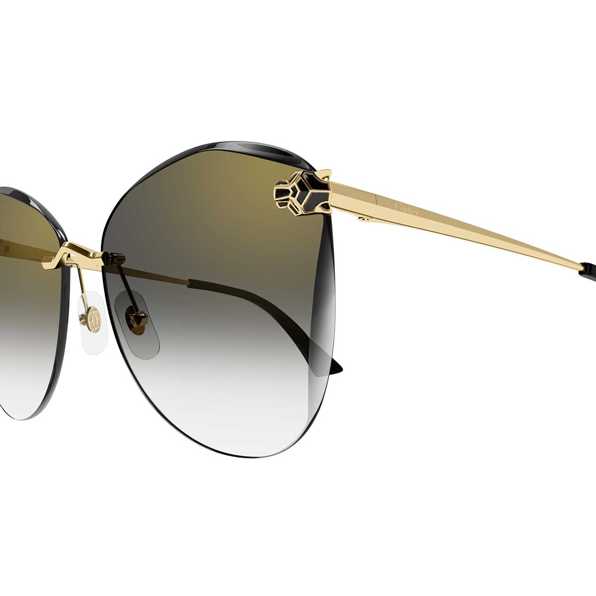 Cartier Occhiali da Sole CT0398S 001 Oro/Grigio Donna 3