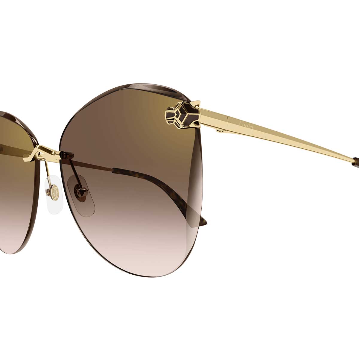 Cartier Occhiali da Sole CT0398S 002 Oro/Marrone Donna 3
