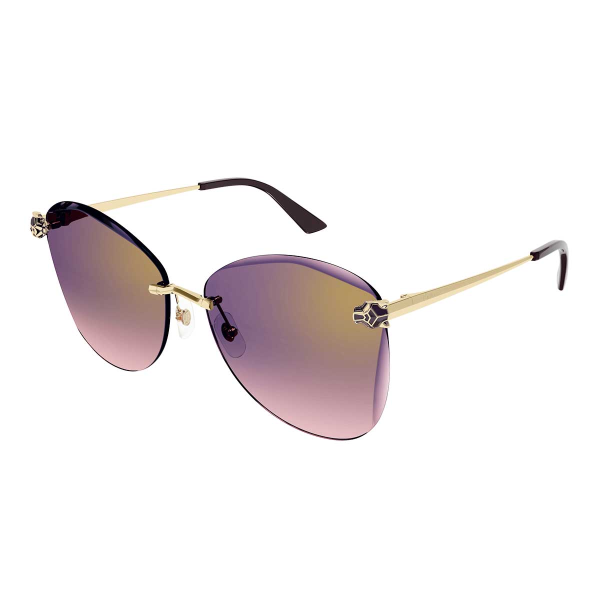 Cartier Occhiali da Sole CT0398S 003 Oro/Viola Donna 2