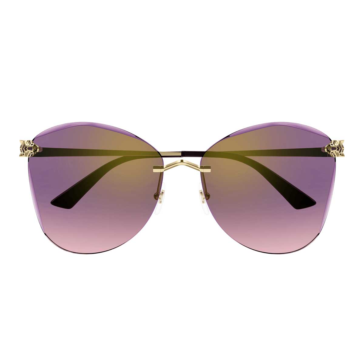 Cartier Occhiali da Sole CT0398S 003 Oro/Viola Donna
