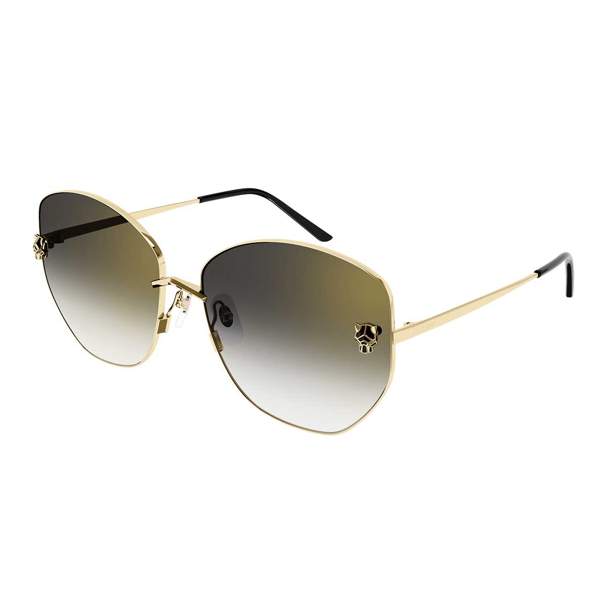 Cartier Occhiali da Sole CT0400S 001 Oro/Grigio Donna 2
